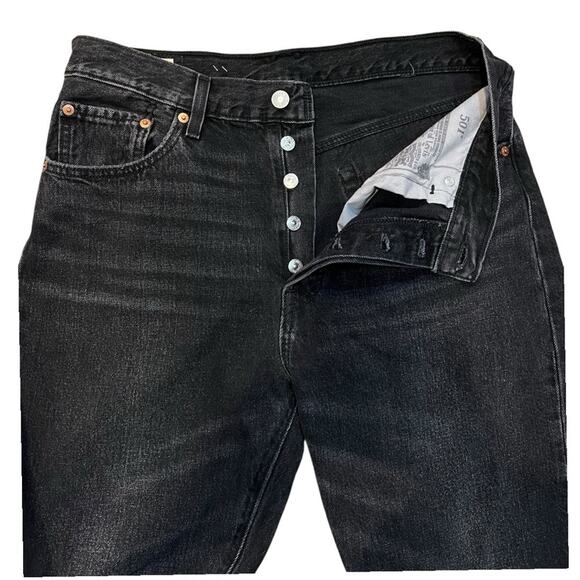 Levi’s 501 Ripped High Waist Crop Studded Canyon Jeans - Picture 8 of 16